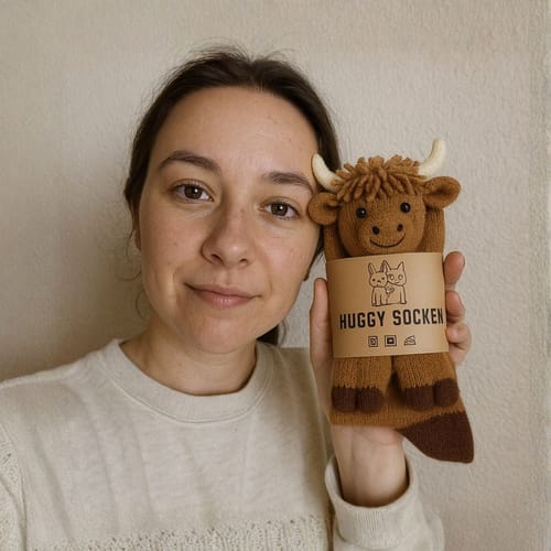 Customer photo review of HUGGY Socks – No more cold feet, just HUGGY – One size fits all – Unisex